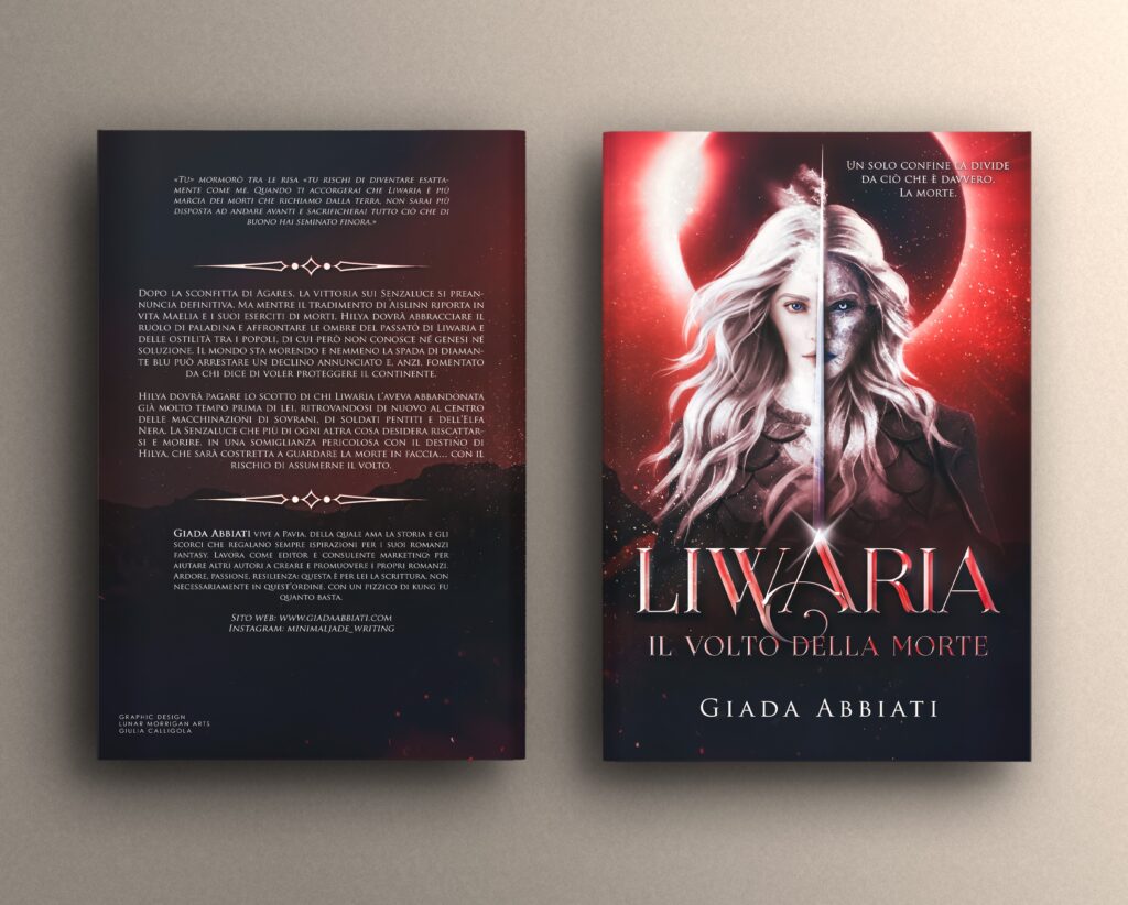 liwaria il volto della morte giada abbiati libro epic fantasy italiano copertina rossa spada personaggio fantasy